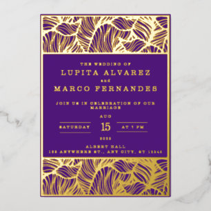 Simple Elegant Gold and Purple Violet Wedding