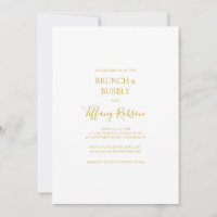 Simple Elegant Gold Brunch and Bubbly Shower