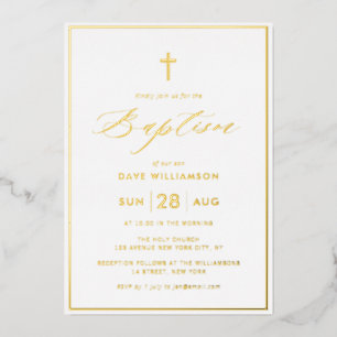 simple elegant gold first communion foil