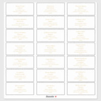 Simple Elegant Gold Font Wedding Address Labels