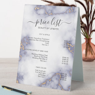 Simple Elegant Gold Glitter Salon Price List