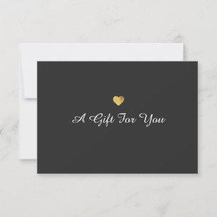 Simple Elegant Gold Heart Gift Certificate
