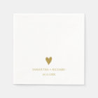 Simple Elegant Gold Heart Wedding Personalised
