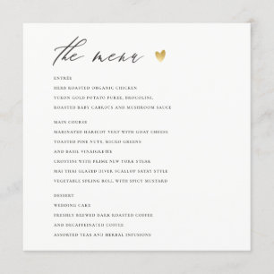 SIMPLE ELEGANT GOLD KRAFT TYPOGRAPHY menu card