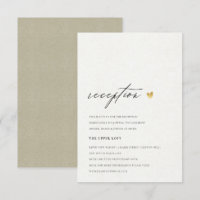 SIMPLE ELEGANT GOLD KRAFT TYPOGRAPHY RECEPTION