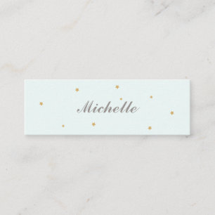 Simple Elegant Gold Stars Mummy Card