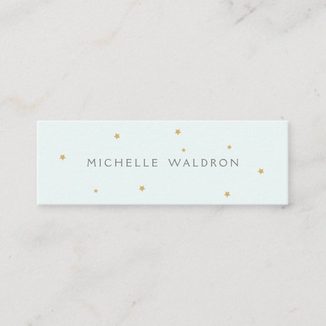Simple Elegant Gold Stars Mummy Card (Front)