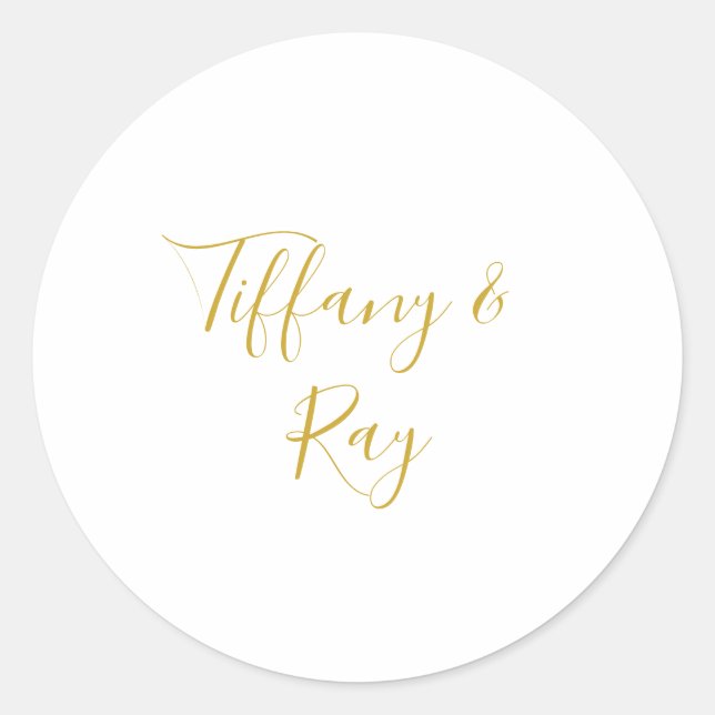 Simple Elegant Gold Wedding Envelope Seals (Front)