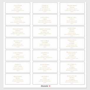 Simple Elegant Gold Wedding Guest Address Labels