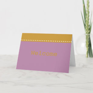 Simple Elegant Gold Welcome Thank You Card