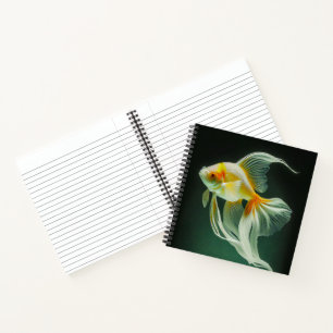 Simple Elegant Goldfish Digital Artwork   Notebook