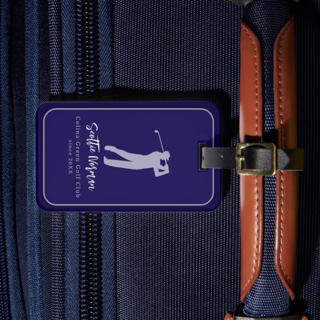 Simple Elegant Golfer Tag with Name (Front Insitu 4)