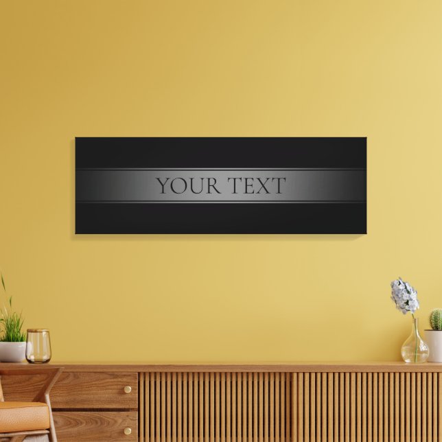 Simple Elegant Gradient Stripe Editable Colour Canvas Print (Insitu(LivingRoom))