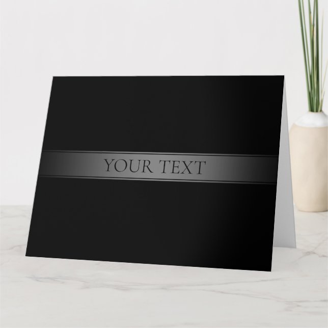 Simple Elegant Gradient Stripe Editable Colour Card (Front)
