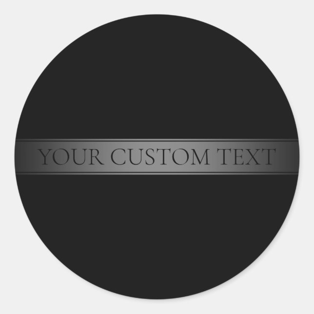 Simple Elegant Gradient Stripe Editable Colour Classic Round Sticker (Front)