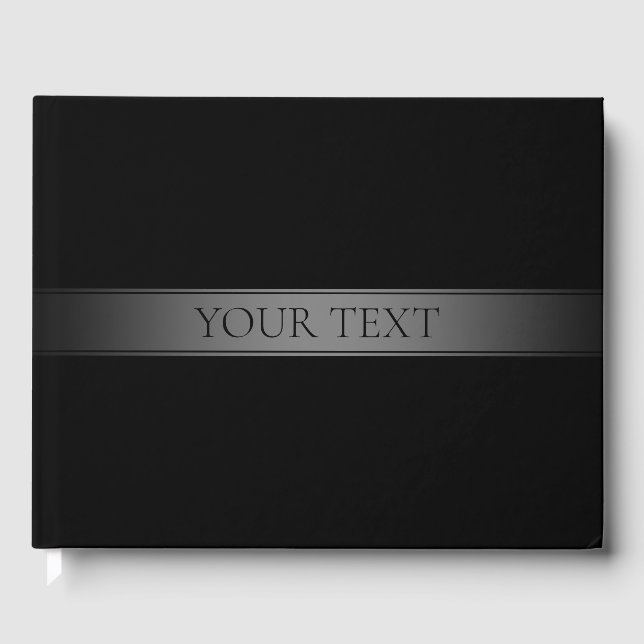 Simple Elegant Gradient Stripe Editable Colour Guest Book (Front)