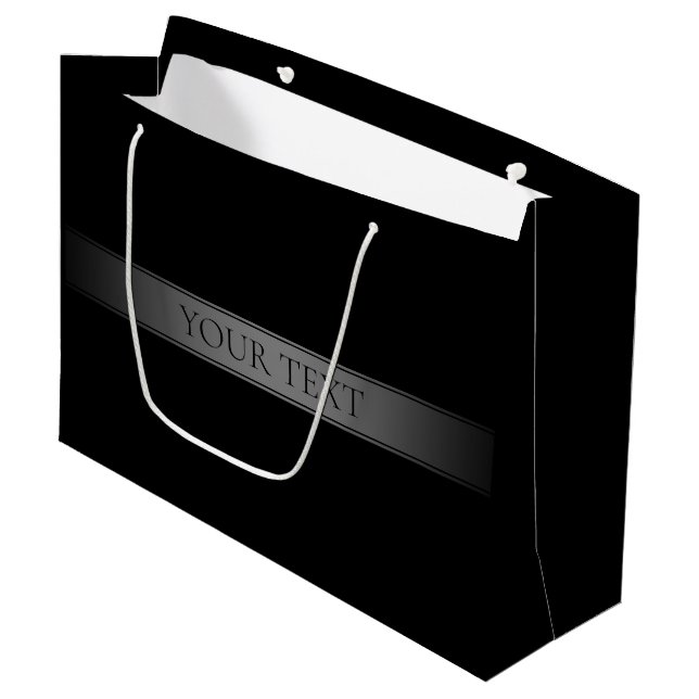 Simple Elegant Gradient Stripe Editable Colour Large Gift Bag (Front Angled)