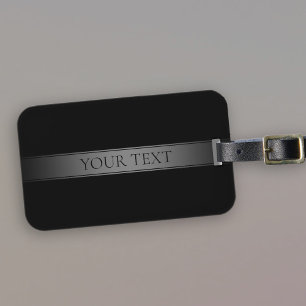 Simple Elegant Gradient Stripe Editable Colour Luggage Tag