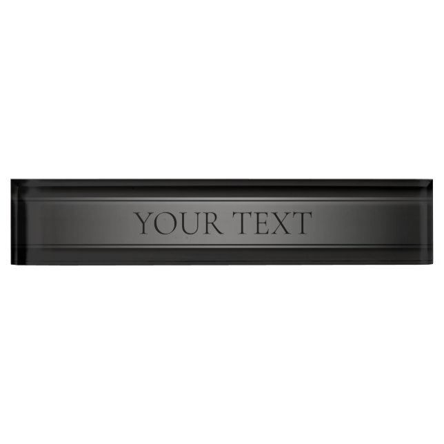 Simple Elegant Gradient Stripe Editable Colour Nameplate (Front)