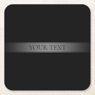 Simple Elegant Gradient Stripe Editable Colour Square Paper Coaster