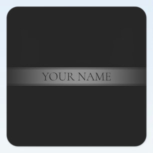 Simple Elegant Gradient Stripe Editable Colour Square Sticker