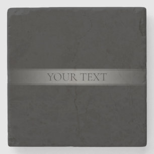 Simple Elegant Gradient Stripe Editable Colour Stone Coaster