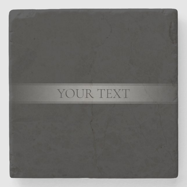 Simple Elegant Gradient Stripe Editable Colour Stone Coaster (Front)