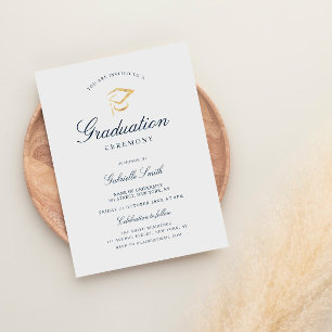 simple elegant graduation ceremony invitation
