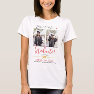 Simple Elegant Graduation gold Cap Thanks Script  T-Shirt