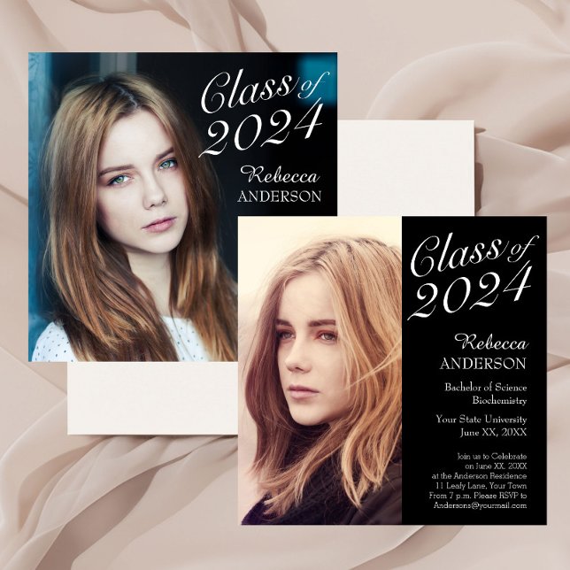 Simple Elegant Graduation Party Photo Invitation (Creator Uploaded)