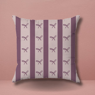 Simple Elegant Greenery Coquette Bows Pattern Cushion