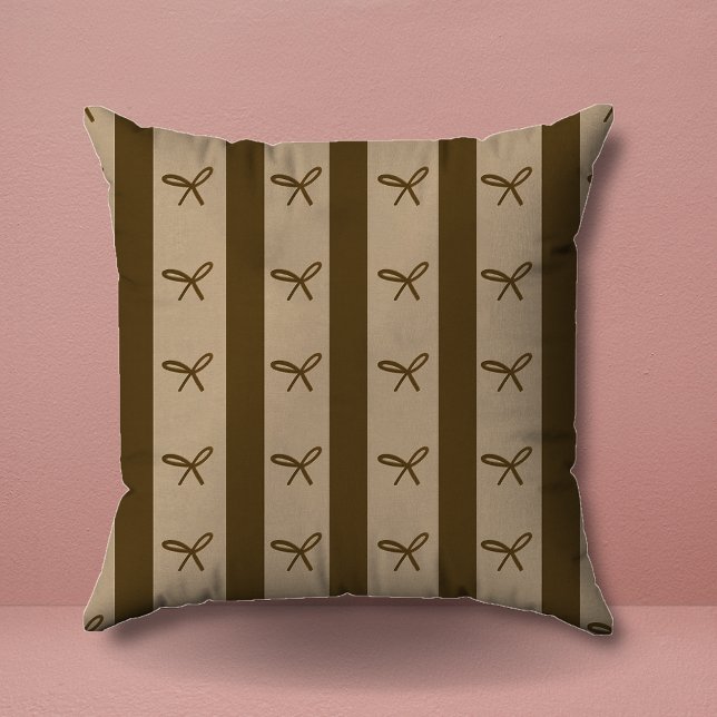 Simple Elegant Greenery Coquette Bows Pattern Cushion (Creator Uploaded)