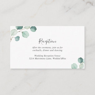 Simple Elegant Greenery Rustic Eucalyptus Wedding Enclosure Card