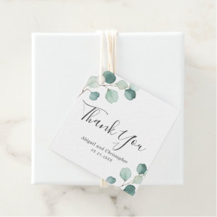 Simple Elegant Greenery Rustic Eucalyptus Wedding Favour Tags
