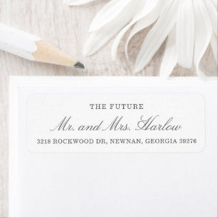 Simple Elegant Grey Wedding Return Address
