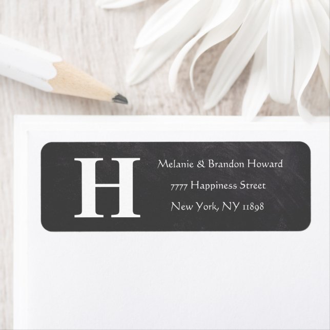 Simple Elegant Grey White Monogram Initial return (Insitu)