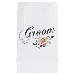 Simple & Elegant Groom Floral Gift Bag