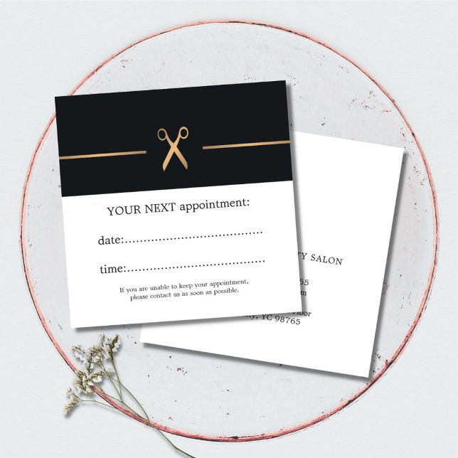 Simple Elegant Hair Stylist Appointment Card (Creator Uploaded)