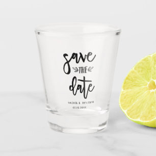 Simple Elegant Hand Lettering Calligraphy Modern Shot Glass