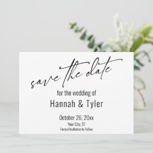 Simple Elegant Handwriting Script Typography Save The Date