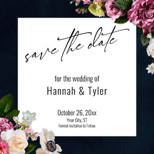 Simple Elegant Handwriting Script Typography Save The Date