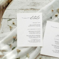 Simple Elegant Handwriting Wedding Details