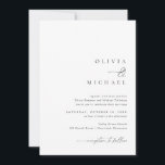 Simple Elegant Handwriting Wedding Invitation<br><div class="desc">This Simple Elegant Wedding Invitation showcases a sleek,  slanted handwriting style in a modern script. With its minimalist design,  it exudes sophistication and charm,  perfect for couples seeking a contemporary yet timeless invitation for their special day.</div>