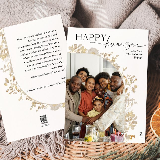 Simple Elegant Happy Kwanzaa  Holiday Card (Creator Uploaded)