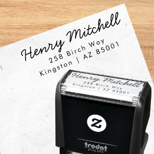 Simple Elegant Home Address Self-Inking Stamp