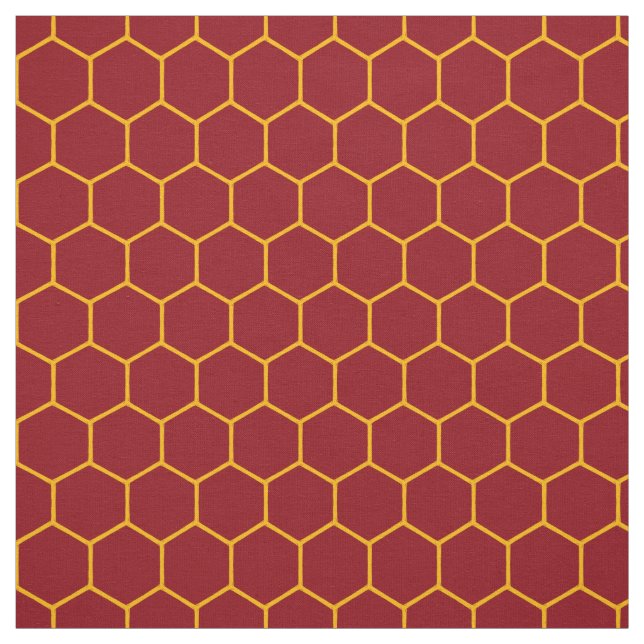 Simple Elegant Honeycomb Pattern Abstract Maroon  Fabric (Swatch)