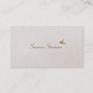Simple Elegant Hummingbird Nature Business Card