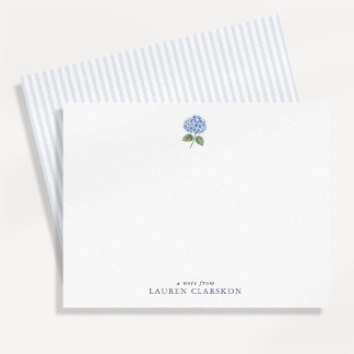 simple Elegant Hydrangea Note Card