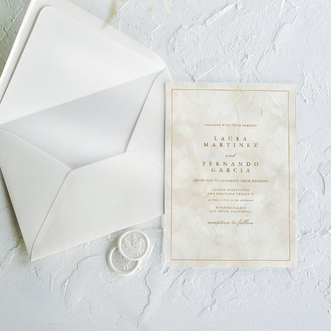 Simple Elegant Ivory Wedding  Acrylic Invitations (Creator Uploaded)
