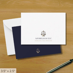 Simple Elegant Justice Scale Legal Card